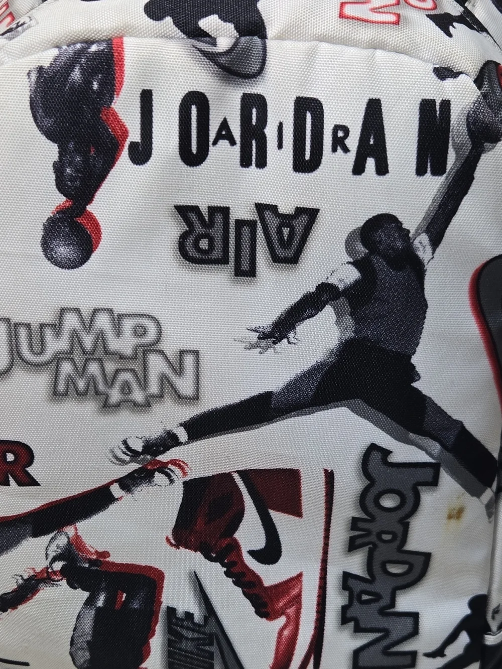 Jordan White, Black and Red Jumpman Logo Backpack